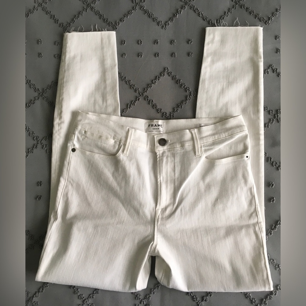 Frame Denim White Le High Skinny jeans, size 31